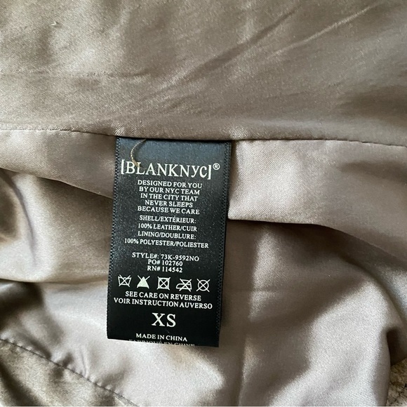 Blank NYC 100% Suede Jacket Taupe XS - Picture 16 of 16